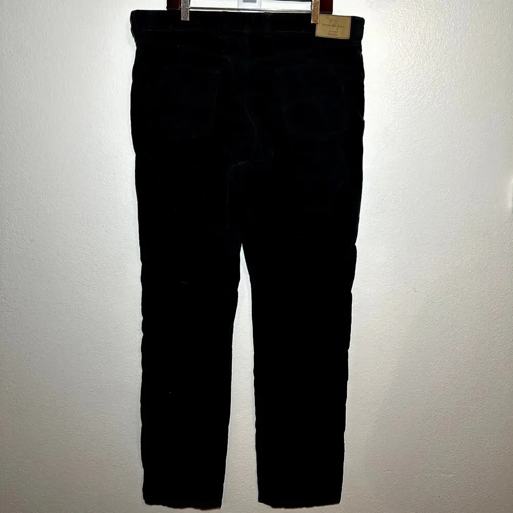 Ermenegildo Zegna Straight 5 Pocket Jean 100% Cotton Made In Italy Black 40